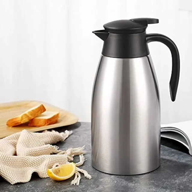 Caraffa Termica Thermos Caffè Acciaio Inox Capacità 2 Litri Conserva L' aroma