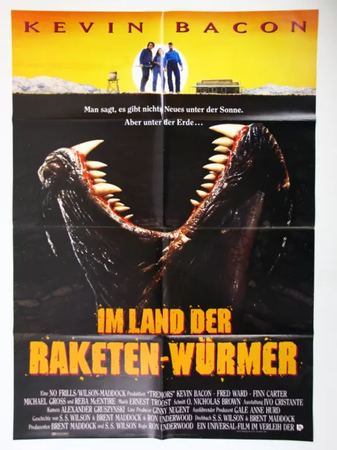 Original Filmposter Filmplakat A1 Im Land der Raketen-Würmer Kevin Bacon