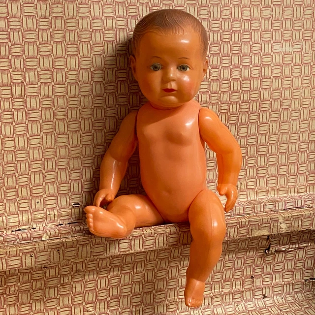 Grand Baigneur Celluloïd SNF 60 Cm Années 1950 - Yeux Riboulants - France
