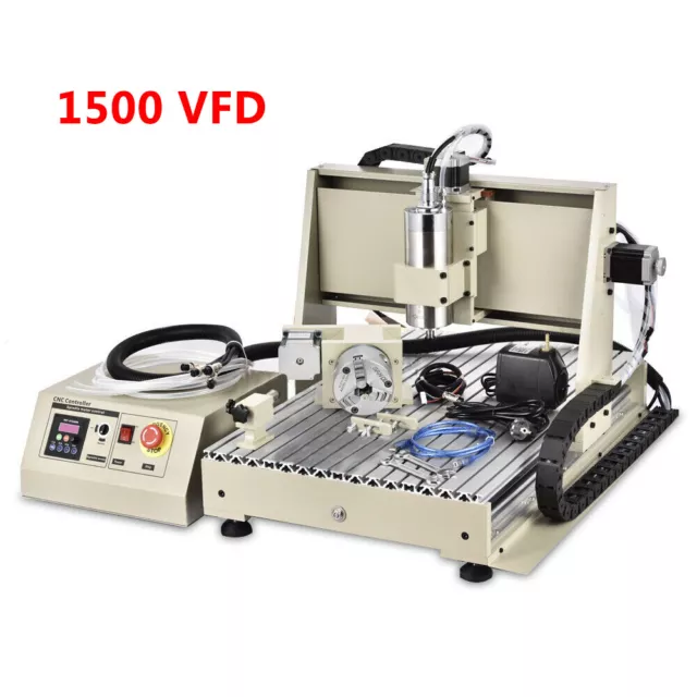 4AXIS 1.5KW VFD USB 6040 CNC Router Engraver Metal Cut Drill Milling Machine Set