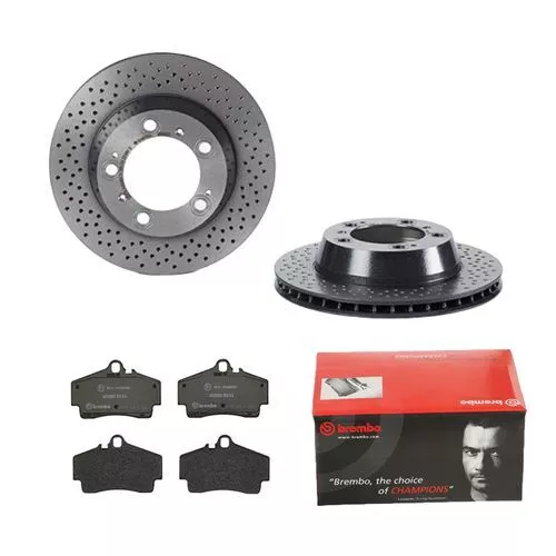 BREMBO BREMSSCHEIBEN Ø299mm + BREMSBELÄGE HINTEN FÜR PORSCHE BOXSTER 986 987