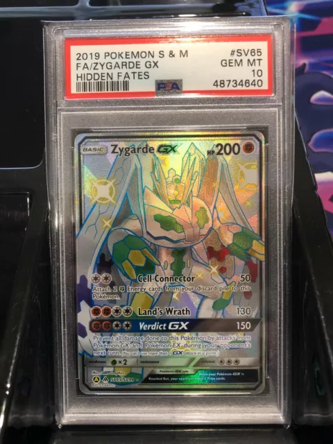 PSA 10 GEM MT - ZYGARDE GX Card SV65/SV94 Pokemon TCG Hidden Fates Shiny Vault