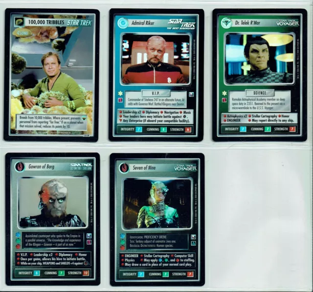 Star Trek Ccg Reflections Complete Set Of Box Toppers And Case Topper