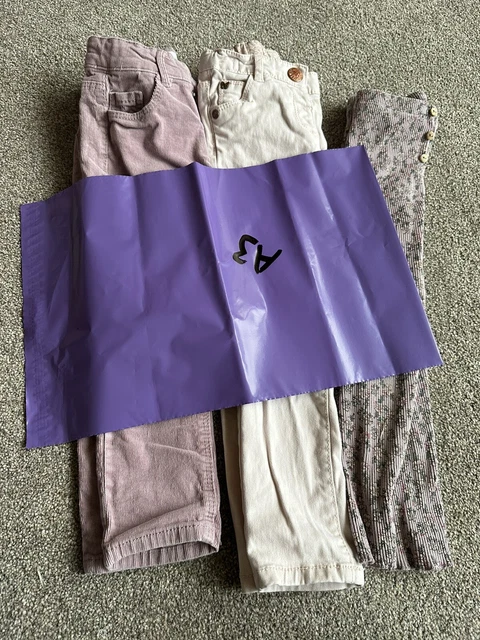 girls bundle trousers leggjngs zara next age 3-4 floral cord 8