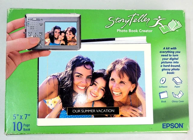 Creador de libros de fotos EPSON Storyteller 10 piezas. "Software de 5""x7"", libro encuadernado