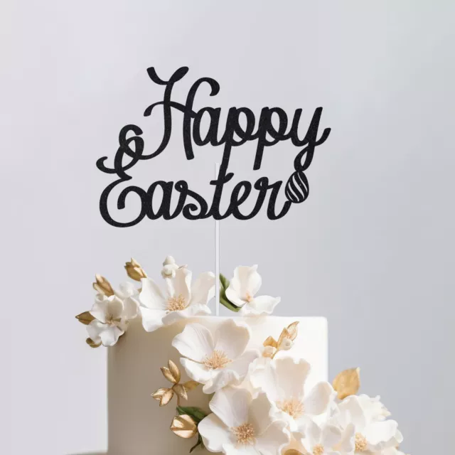 Easter Party Celebration Glitter Cake Topper Happy Easter Design Party Decor