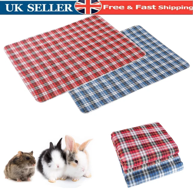 Guinea Pig Cage Liners | Bedding Washable Pee Pads Reusable Fleece Waterproof UK