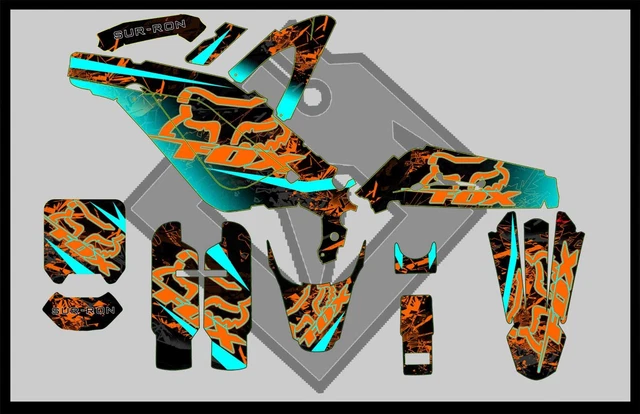 Kit Autocollants Graphiques SUR RON Light Bee X - Orange/Noir - Vinyle Bomb - Neuf