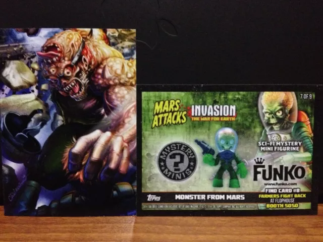 2014 SDCC EXCLUSIVE Topps SCAVENGER HUNT Mars Attacks Promo Card #7