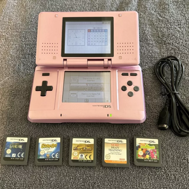 Nintendo DS Original Console Pink 🎀 -5 Games - Great Condition ⭐️