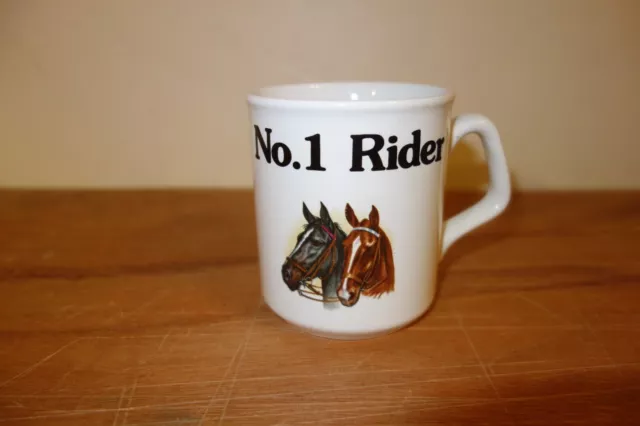 Vintage Horse Riding Racing Mug No 1 Rider Equestrian Coffee Tea Novelty