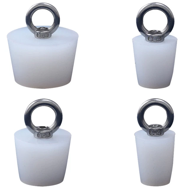 4 pz tappi bagno metallo in gomma tappi lavabo in silicone white