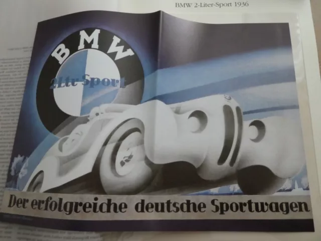 BMW 2 LITER SPORT 1936  PROSPEKT Archiv Verlag