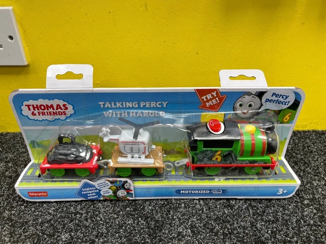 THOMAS & FRIENDS Talking Percy Motorised Train Engine and Harold ...