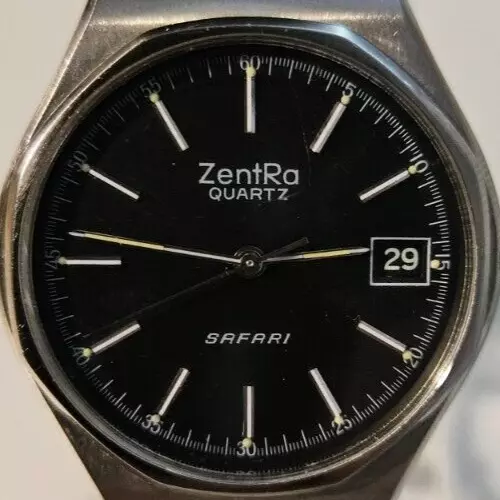 montre homme vintage « ZentRa » SAFARI Acier 35X40mm Montre homme... 2