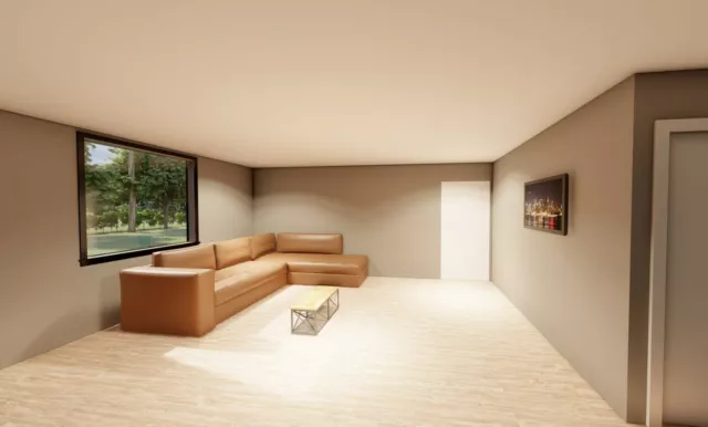 Résidence unifamiliale moderne - plan d'étage ouvert avec 1 085 SF, 3 lits, 2 salles de bains 3