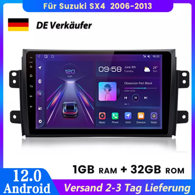 Für Suzuki SX4 2006-2013 Android12 Autoradio Stereo GPS NAVI BT WIFI DAB+ 1+32GB