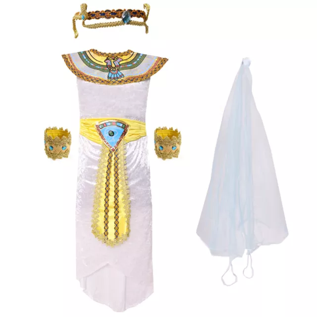 COSTUME BAMBINI REGINA Egiziana Del Nilo Cleopatra Libro Storico Giorno  Abito Fantasia EUR 18,57 - PicClick IT