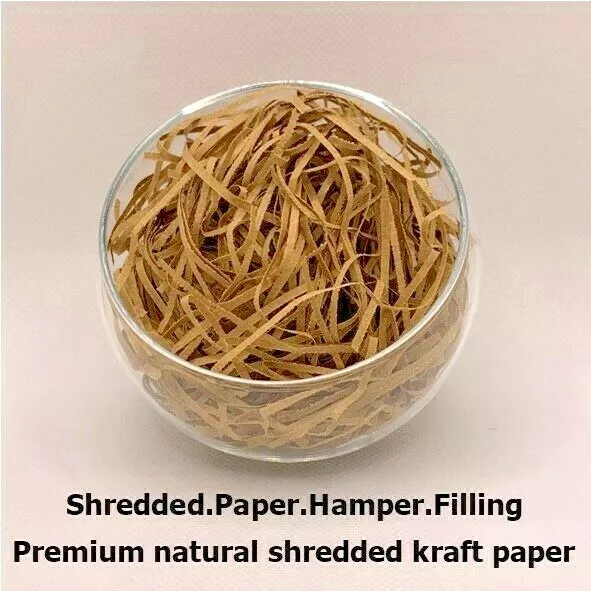 SHREDED KRAFT Paper Brown Natural ECO LOOK - Gift Hamper Filler Shred Fill