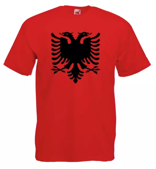 WDruck Flagge Albanien Adler Herren Kosovo T-Shirt S-3XL