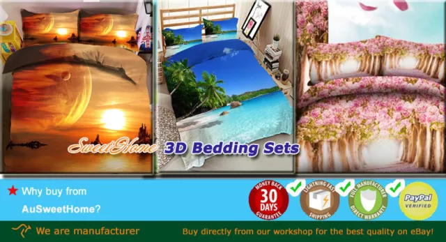 Sweety Lovers 3D Printing Duvet Quilt Doona Covers Pillow Case Bedding Sets 2