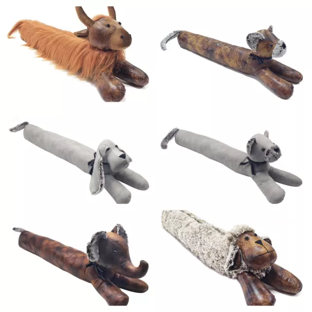 Door Draught Excluder Animal Heavy Filled Weighted Door Stopper Dog Cat Sheep