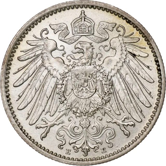 [#1114185] GERMANY - EMPIRE, Wilhelm II, Mark, 1914, Muldenhütten, Silber, VZ+,