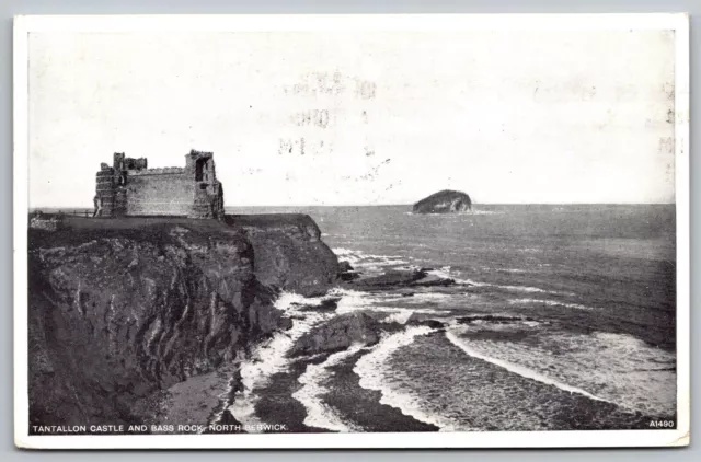 Tantallon Castle Bass Rock North Berwick 1956 Postcard