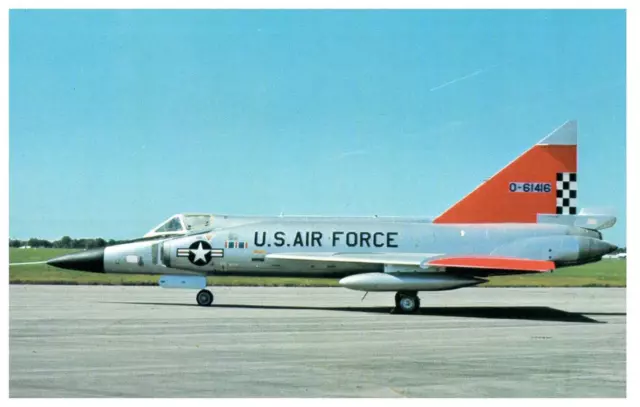 Convair F 102 A Delta Dagger US Air Force Airplane Postcard