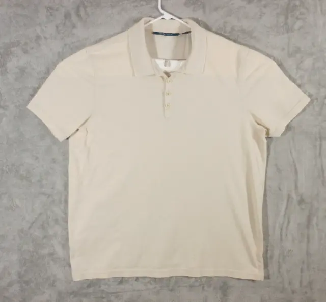 PERRY ELLIS POLO Shirt Men's 2XL Short Sleeves Beige Casual $12.75 ...