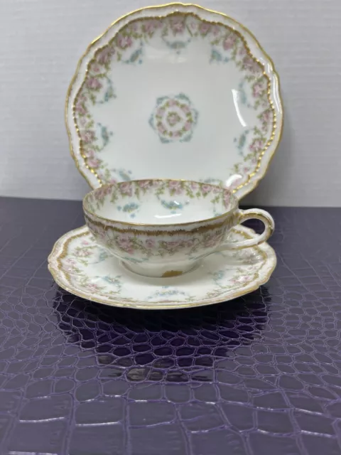 Theodore Haviland,Limoges France Patent applied for. Cup Saucer And Cake Plate