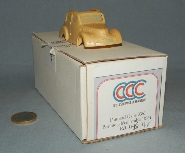 Kit Miniature CCC 1/43 N°115 – Panhard Dyna X86 Berline Décapotable 1951 – Résine – À Monter