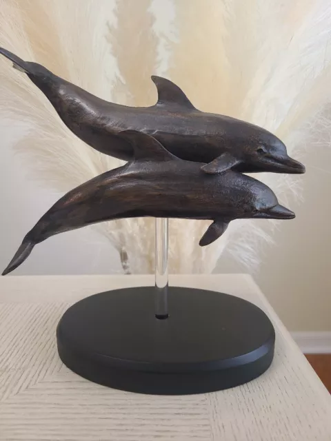 Dolphin Sculpture Blue Marble Creations 133/950 "Common Dolphin" By Lisa Lewerke