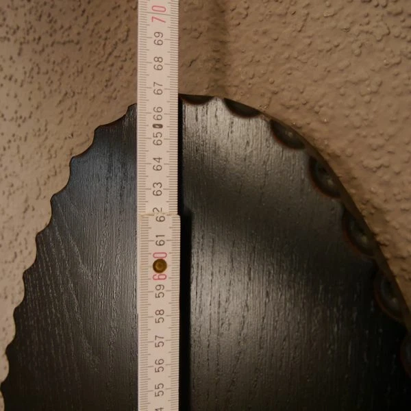 Escudo de Trofeo Tallado Muy Grande Cornamenta Ciervo Rojo Af H55 CM Nuevo 2