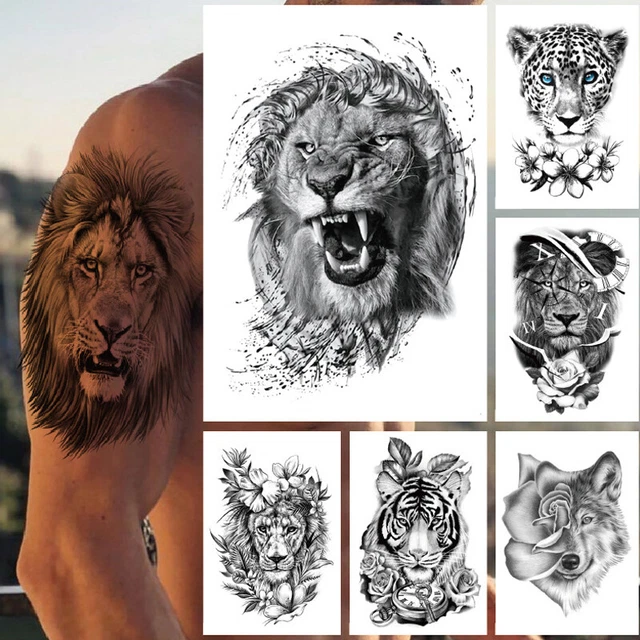 12 Blätter Temporäre Tattoos – Schwarze Totenkopf & Motiv-Aufkleber, Wasserfest, Für Körper & Partys