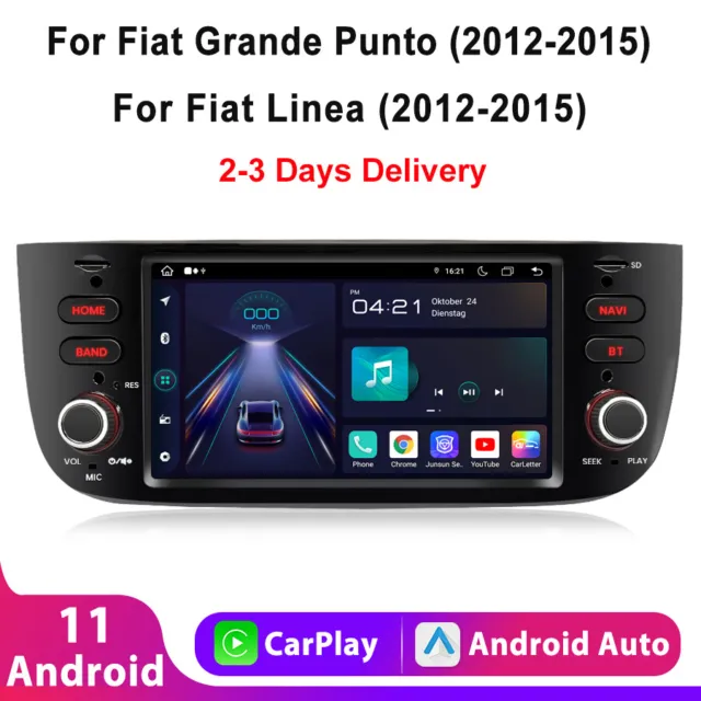 Carplay For Fiat Grande Punto Linea Car Stereo Radio GPS Nav DAB+ WIFI 1+16G BT