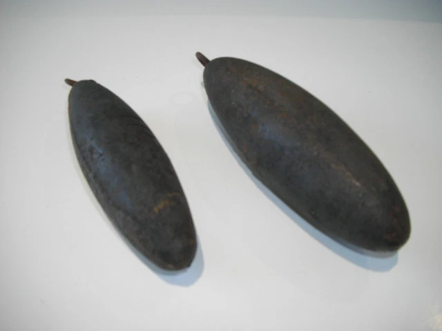 Lot De 2 Plombs Anciens – Pêche Au Moulinet – Vintage Collection