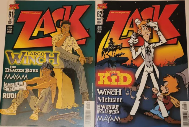 ZACK Comic-Magazin Ausgaben 61 und 62 (Juli und August 2004) - sehr gut erhalten