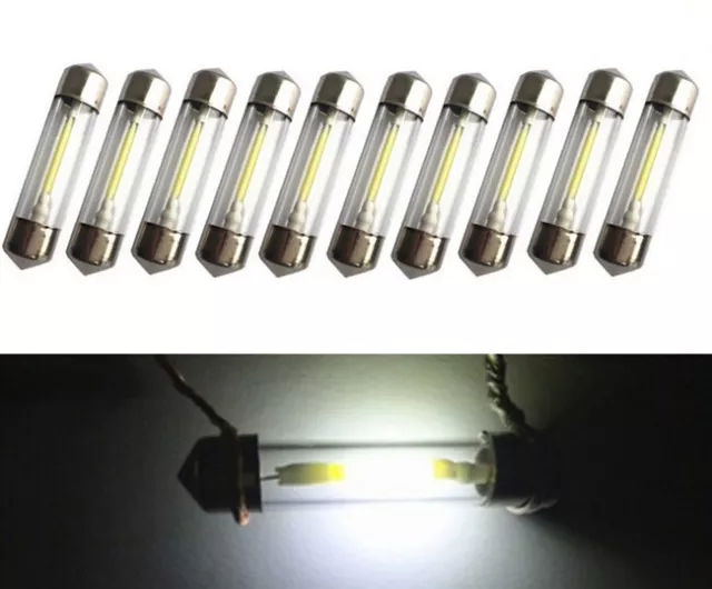 10x 39mm LED Soffitte COB SMD Canbus 12V weiß Auto KFZ Innenraum Licht 6000K