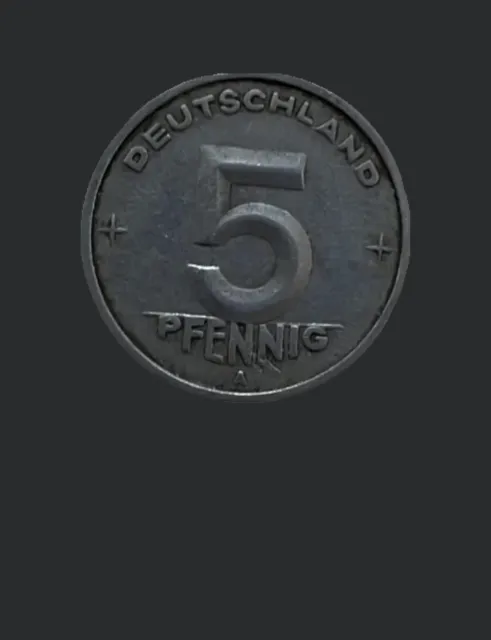 Münzen der DDR. 5 Pfennig.  1949 A   Erhaltung: vz.