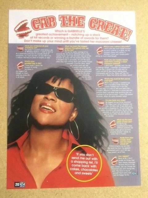 GABRIELLE &EX-SCRAPBOOK& ORIGINAL Vintage Magazine Clipping (R22) £11. ...