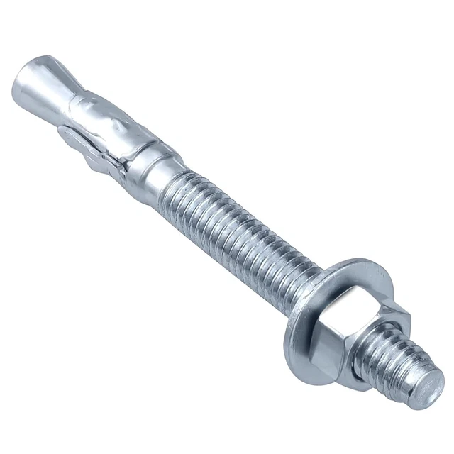 1/2'' X 7'' 5 Pcs Wedge Concrete Wall Anchors Bolt Zinc Plated Heavy Duty Faste