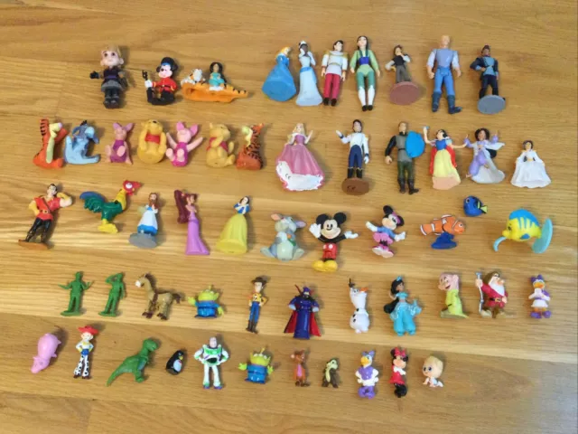 DISNEY FIGURINES Lot 55+ Figures Vintage Princesses Mickey Mouse Nemo Toy Story