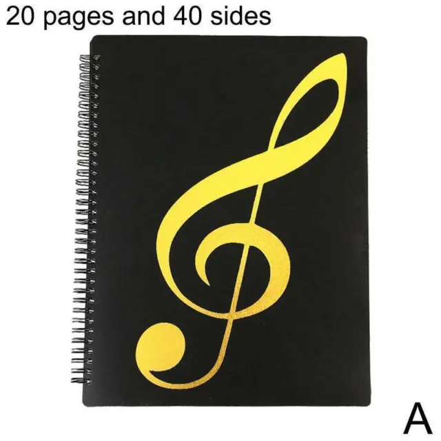 40/60 Pages Music Score Coil Binder Practice Piano Sheets Storage Document E2X1