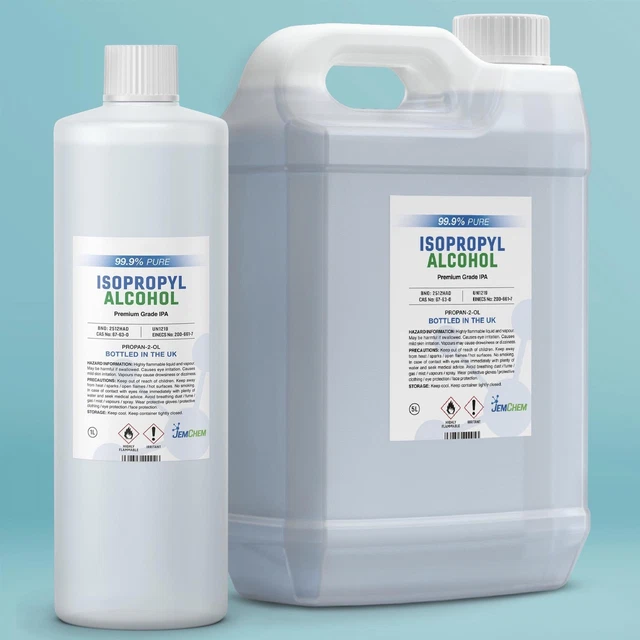 ISOPROPYL ALCOHOL 99.9 PURE Isopropanol Lab Grade Rubbing IPA