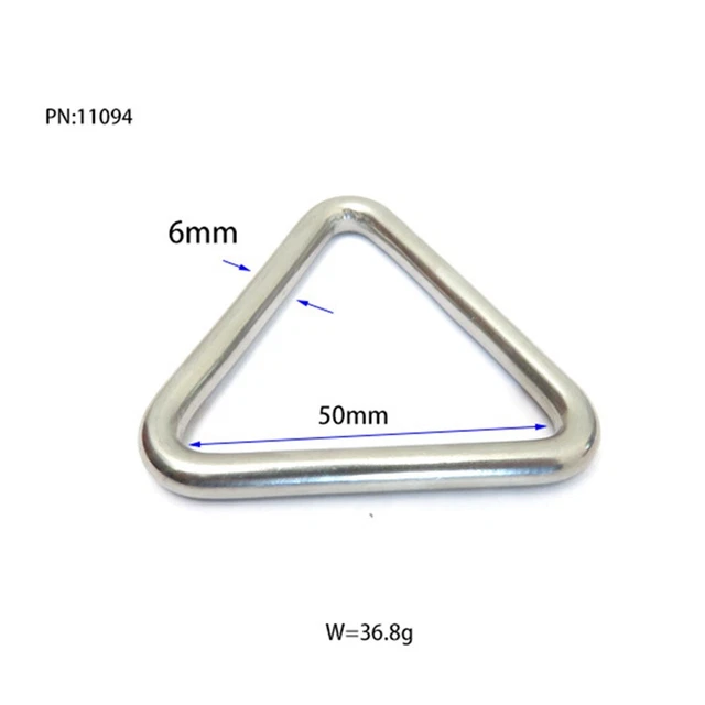 Diving Equipment Triangle Hook Carabiner 316 Stainless Steel Silver 1 Piece