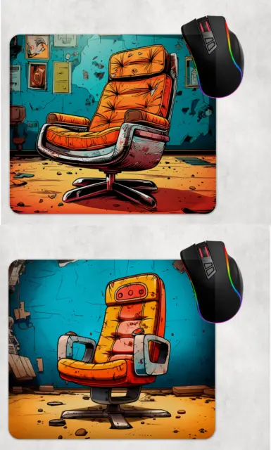 Gamers Chair-Non Slip Neoprene Computer Mouse Pad