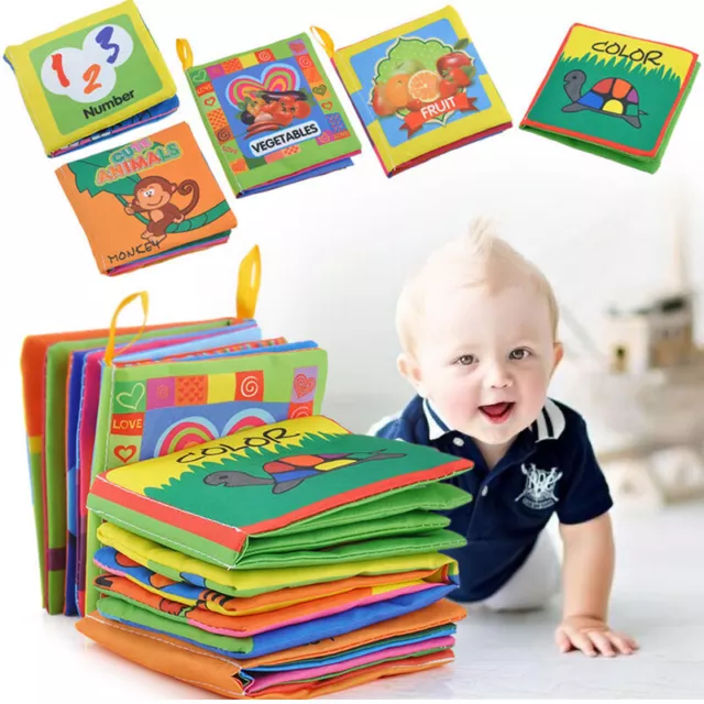 Baby Animal Cloth Book Infant Kid Intelligence Development Toy Cognize Books Hot 3