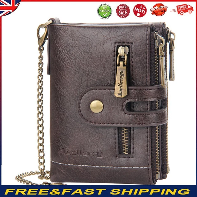 MATADOR Portafoglio da motociclista con catena in pelle #Dallas con elegante scatola regalo, elegante portafoglio con catena da uomo e blocco RFID, lussuoso portafoglio con catena da uomo con molti