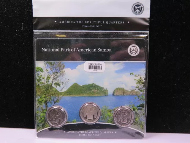 2020 America the Beautiful, 3 Coin Quarter Set. 'Bat', N.P. Samoa, #13935